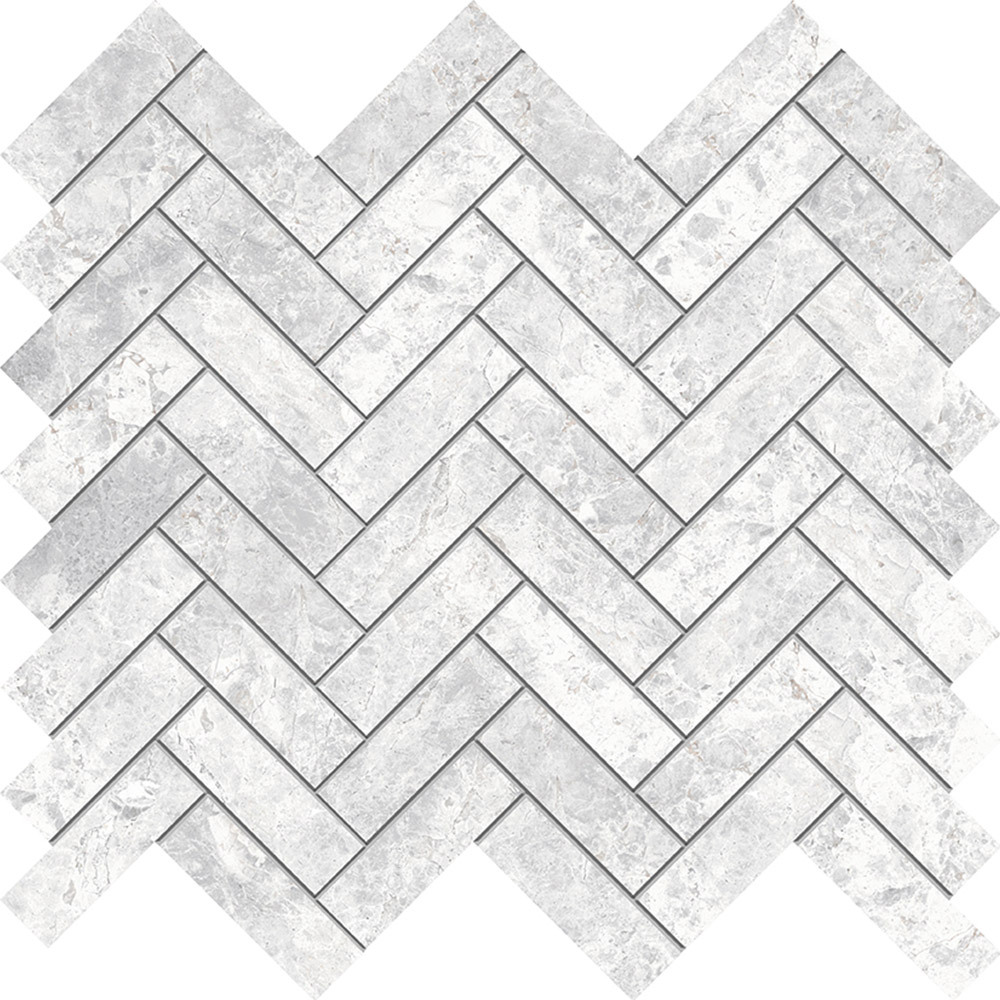 Artic white herringbone