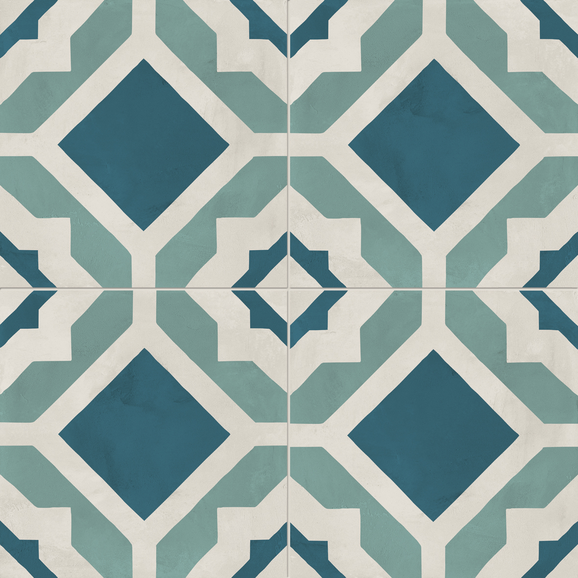 Aqua Denim Geometria