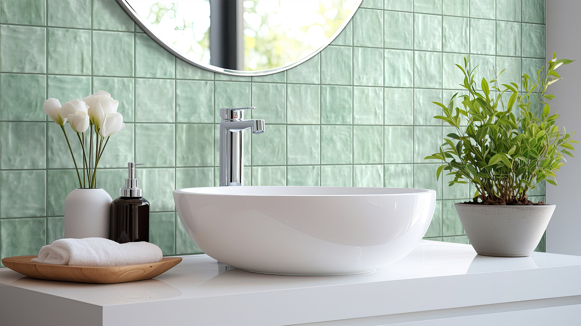 Ibiza mint square mint matt